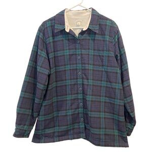 L.L. Bean Men's Fleece-Lined Flannel Shirt Size Large